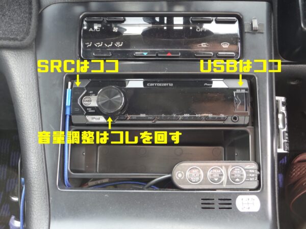 MVH-3600のそれぞれの機能の位置